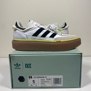 Ivy Park Adidas Super Sleek 72. Size 5W. White/Cream. NWT